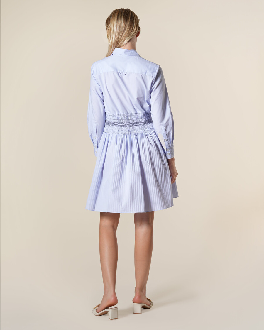 striped cotton mini shirt dress
